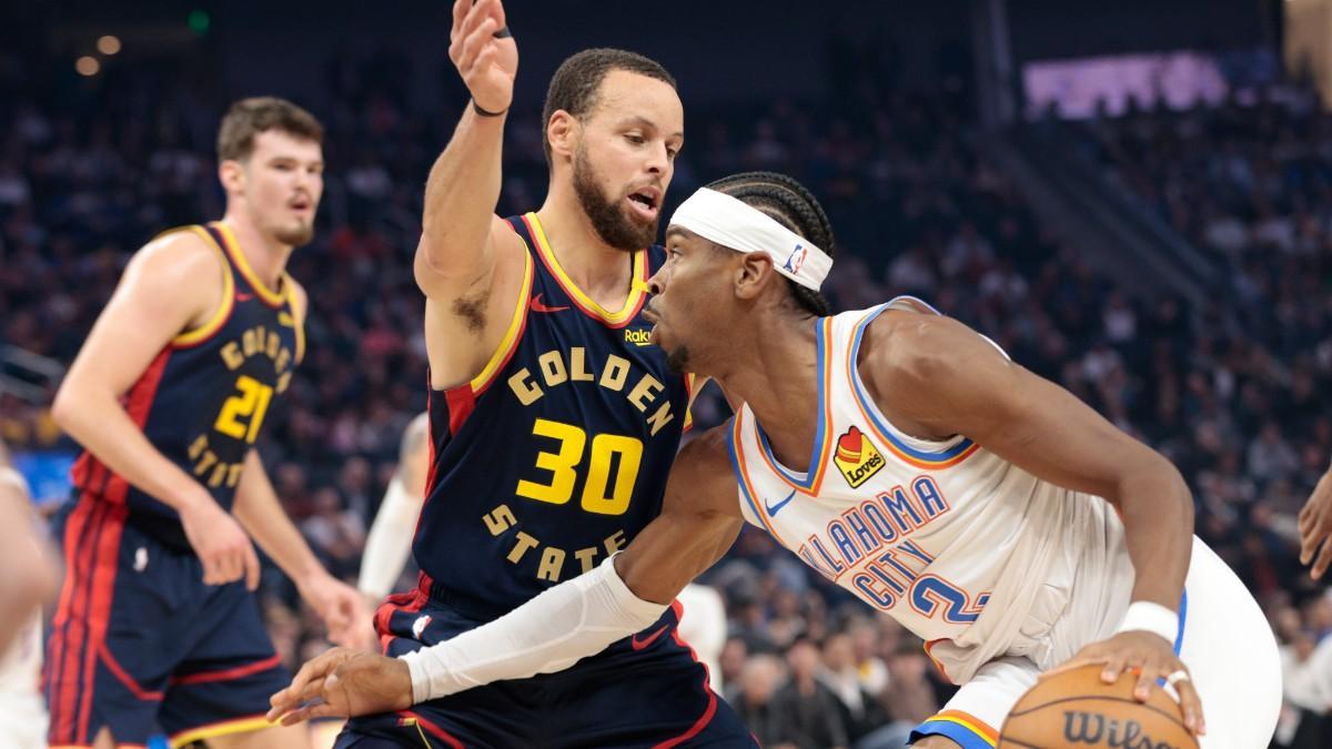 Gilgeous-Alexander defendido por Curry