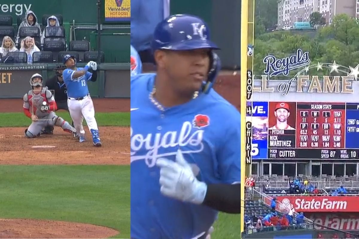 Salvador pérez pega jonrón contra los reds