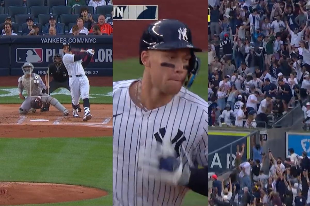 Aaron judge pega enorme jonrón