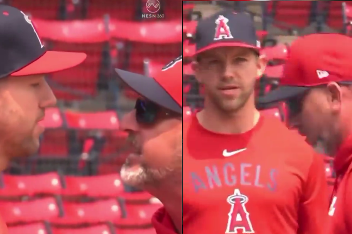 Coach de red sox se pelea con jugadores de los angelinos antes del juego