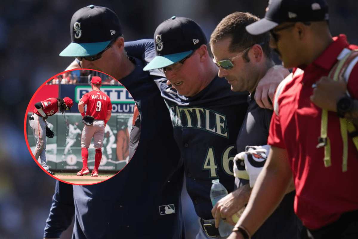Elly de la cruz y trent thorton sufren ataques de calor en pleno juego