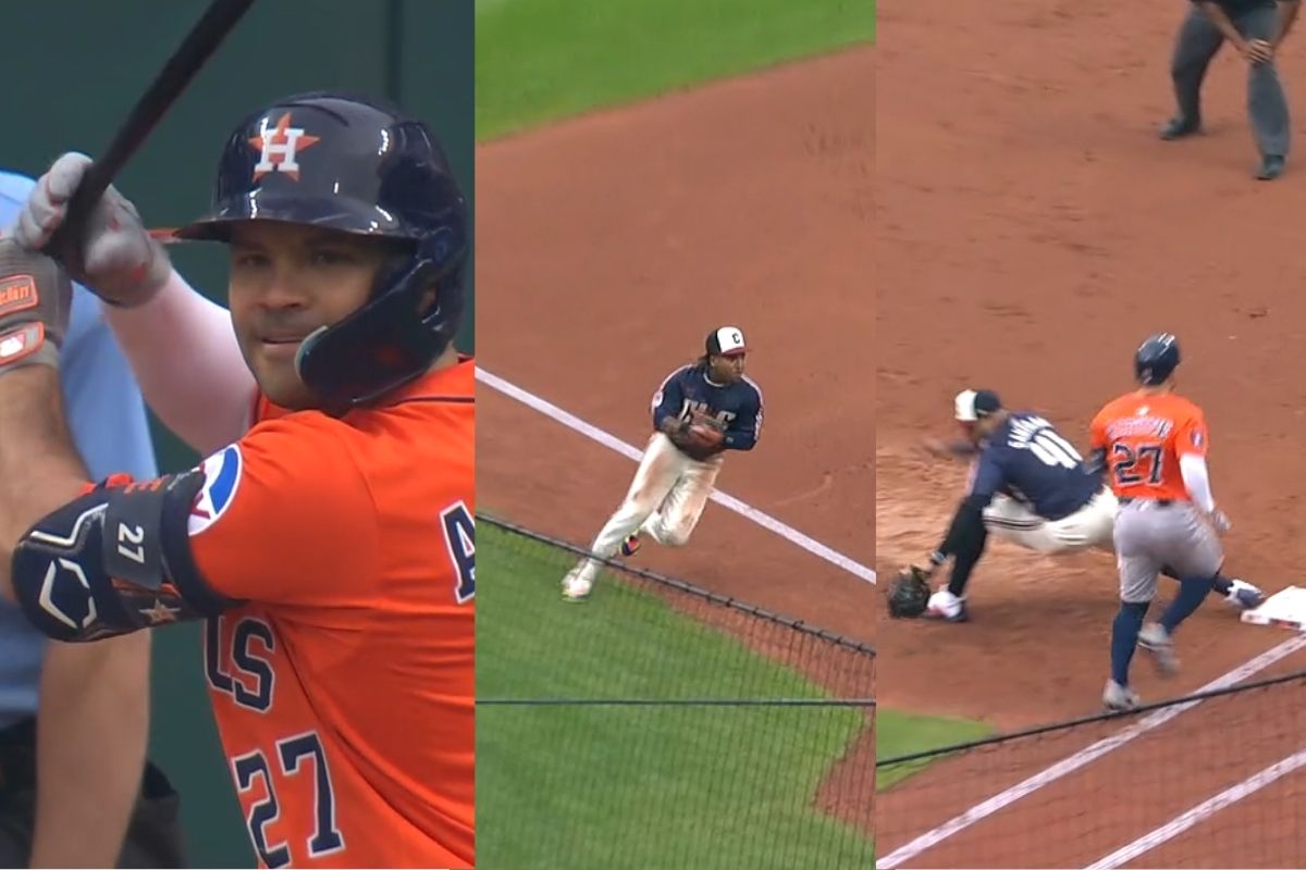 José altuve cae por el brazo de josé ramírez