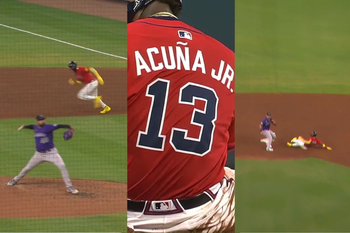 Ronald acuña jr. Vuelve a sacar su velocidad