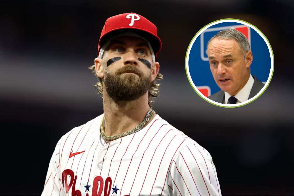 Bryce harper y rob manfred tienen un altercado