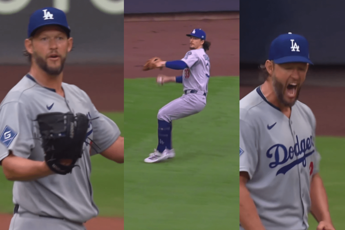 Momento en que clayton kershaw regaña jardinero por mala jugada