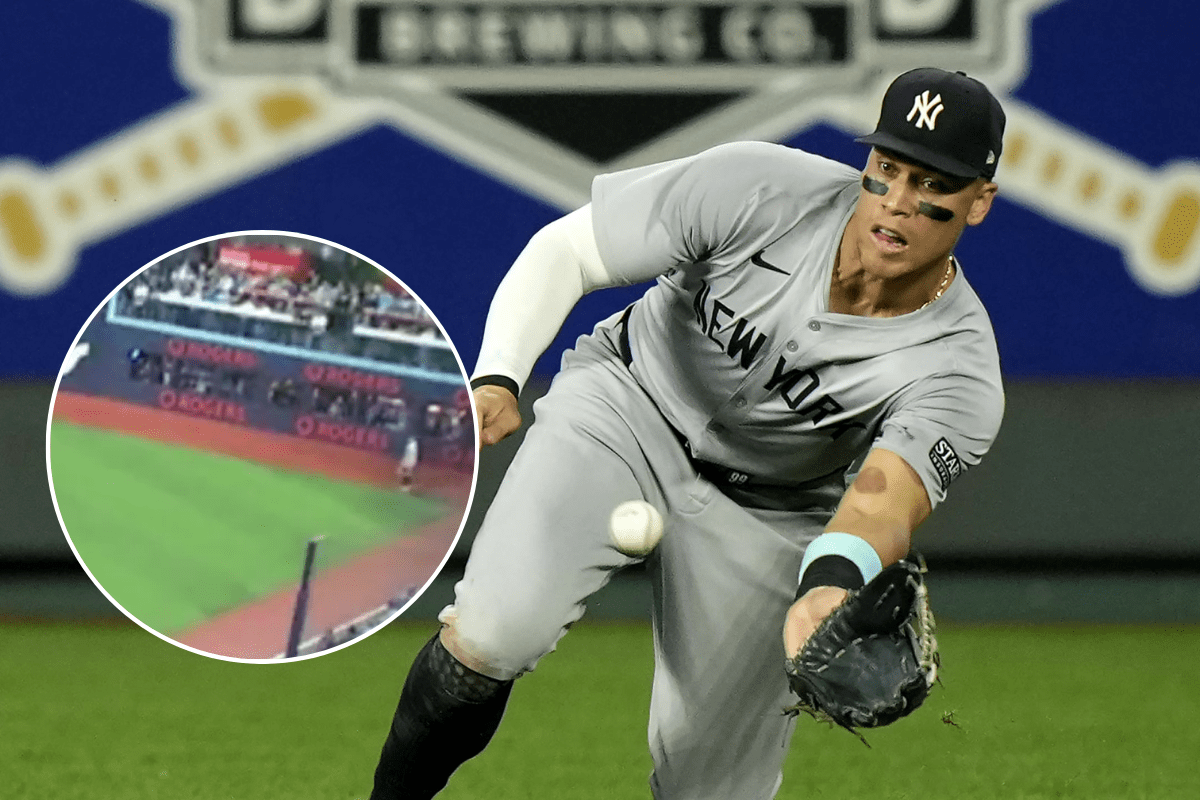 Momento en que aaron judge sufrió lesión en el codo