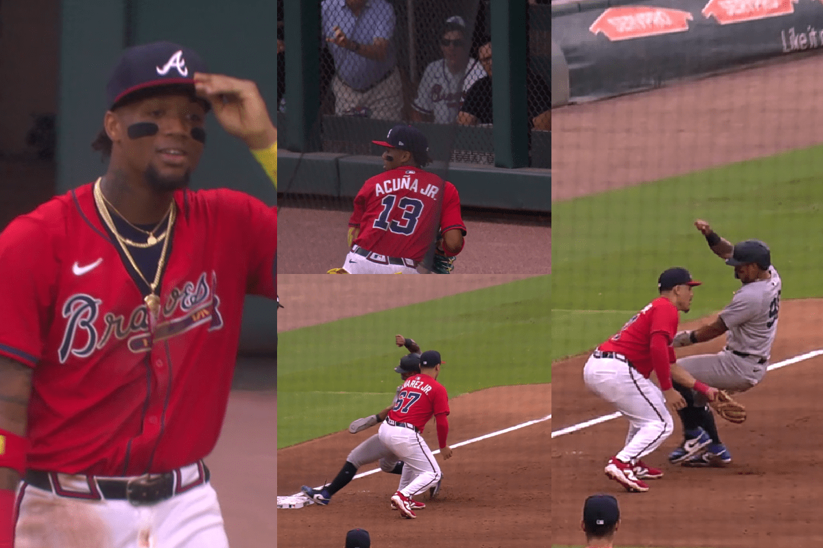 Ronald acuña jr. Hace tiro del año ante los yankees