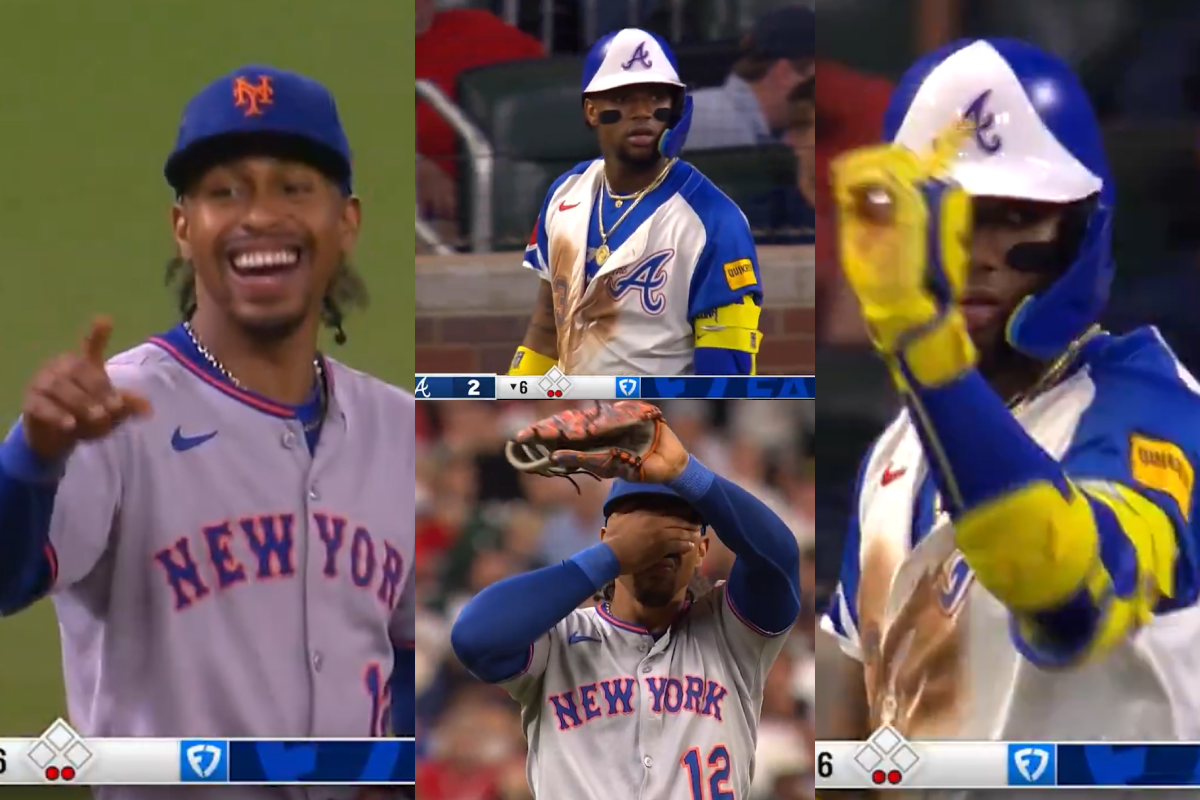 Francisco lindor burla a ronald acuna jr y este lo desafía en pleno juego