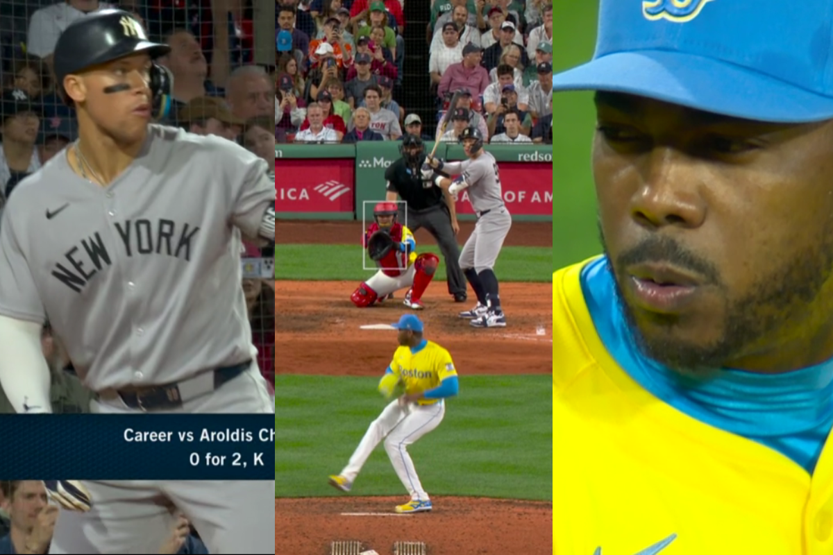 Aroldis chapman vs. Aaron judge en el clutch