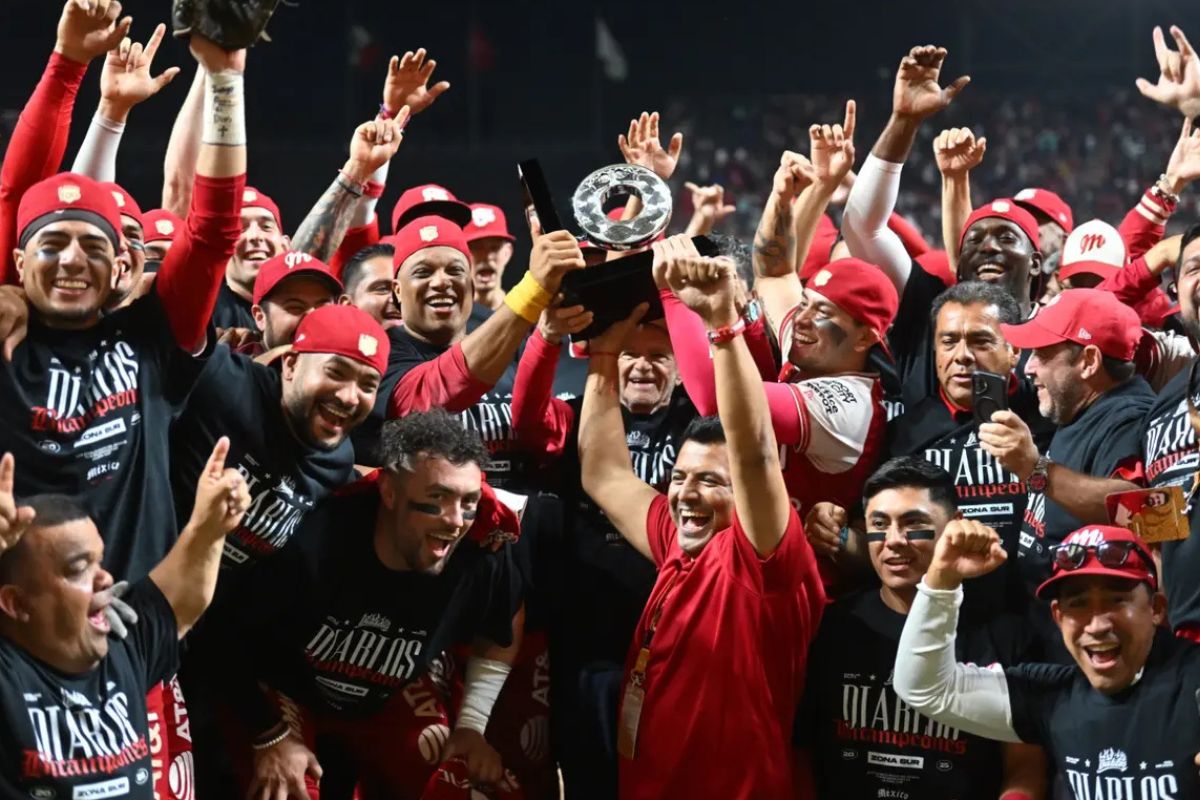 Diablos rojos celebran el boleto a la final / foto: lmb