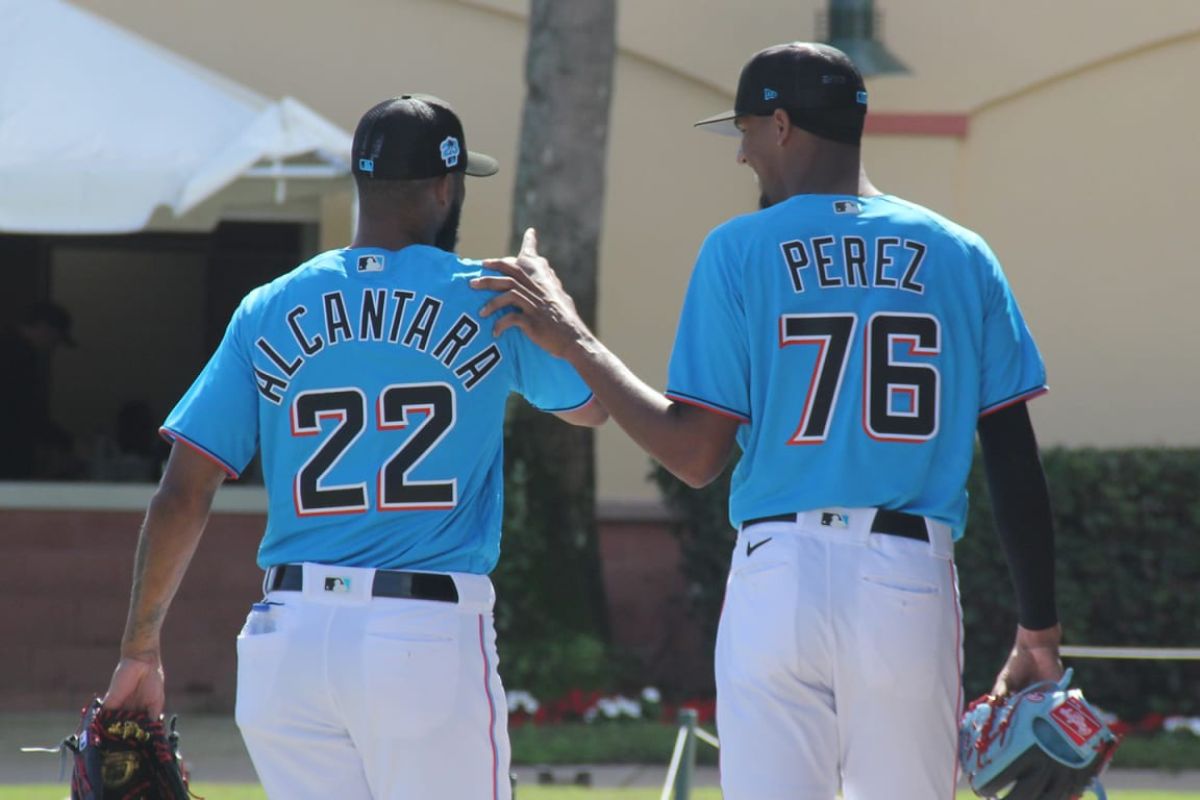 Sandy alcántara y eury pérez son vitales para marlins / foto: mlb