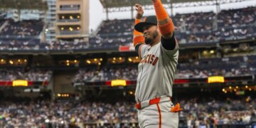 Luis arráez tuvo un emotivo retorno / foto: mlb