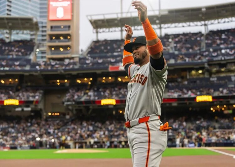 Luis arráez tuvo un emotivo retorno / foto: mlb
