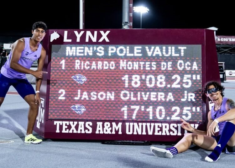 Montes de Oca estableció plusmarca en garrocha