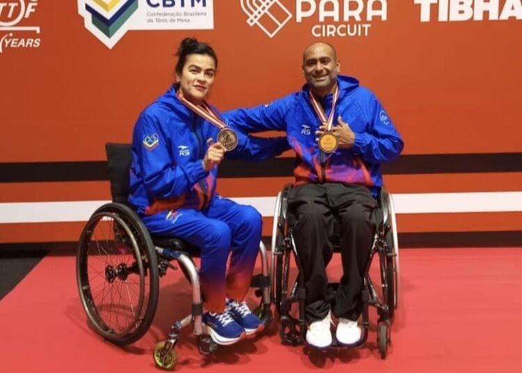 Paratenis de mesa consiguió dos bronces en Brasil