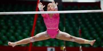 Mia Garcés reinó en la gimnasia artística